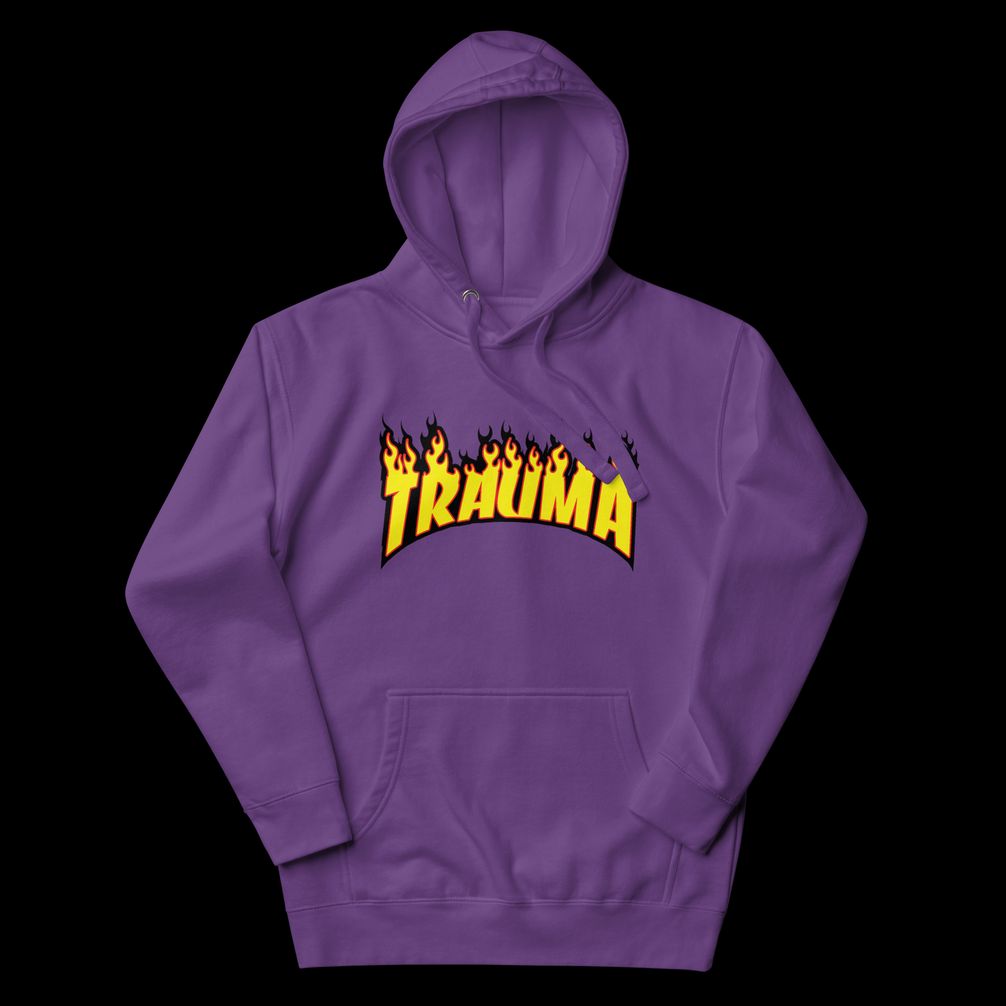 dripped purple trauma hoodie