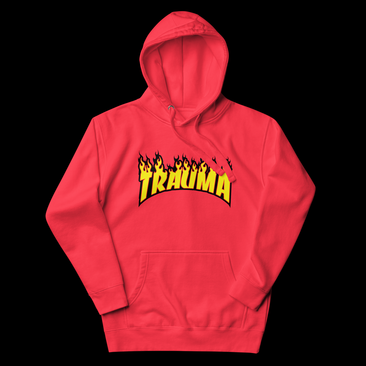 dripped team red trauma hoodie