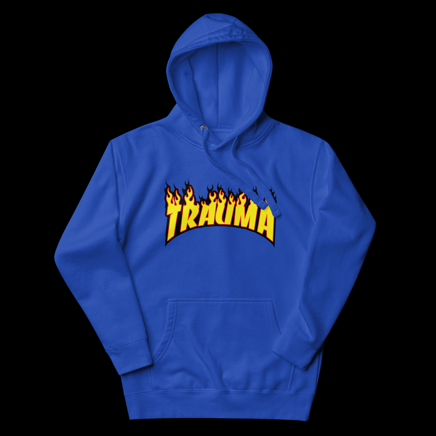 dripped team royal trauma hoodie